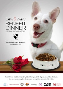 CARA animal welfare in the Philippines - Bow & Wow Benefit Dinner