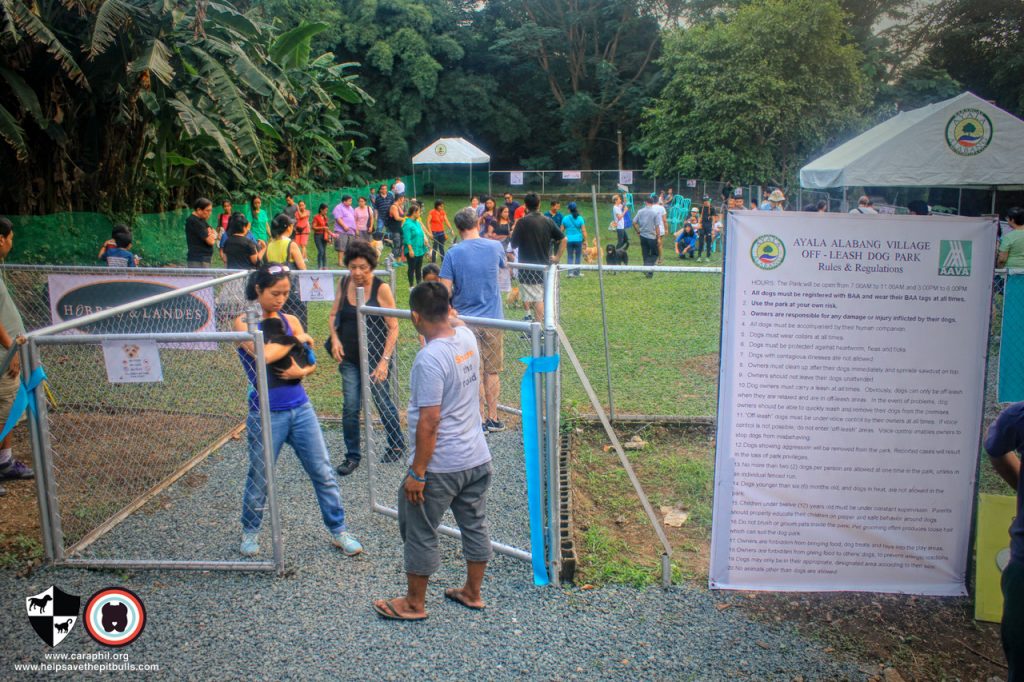 Oct 2017 Ayala Alabang Village Dog Park CARA Welfare Philippines Event gatee